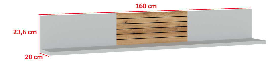 Polc Veresa P01 (hamu + evoke coast tölgy)