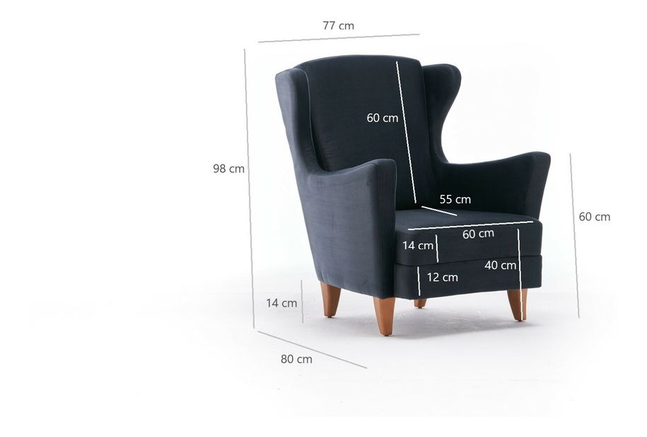 Fotelja Lusitania (antracit)