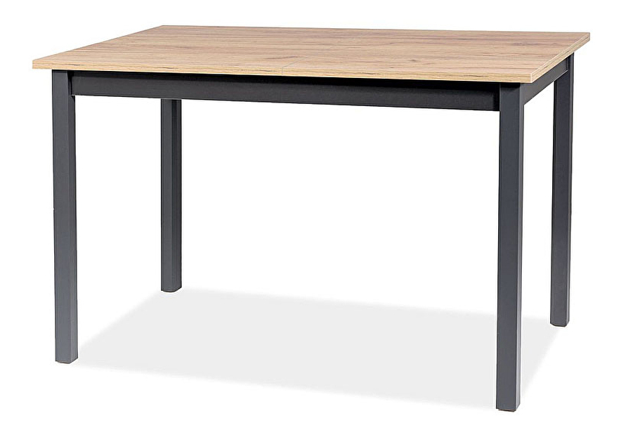 Blagovaonski stol na razvlačenje 125-170 cm Hally (hrast + crna) (za 4 do 6 osoba) *rasprodaja