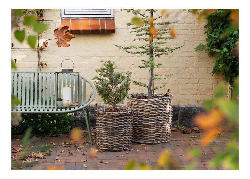 2 db-os fonott virágcserép szett Ivelina (barna)