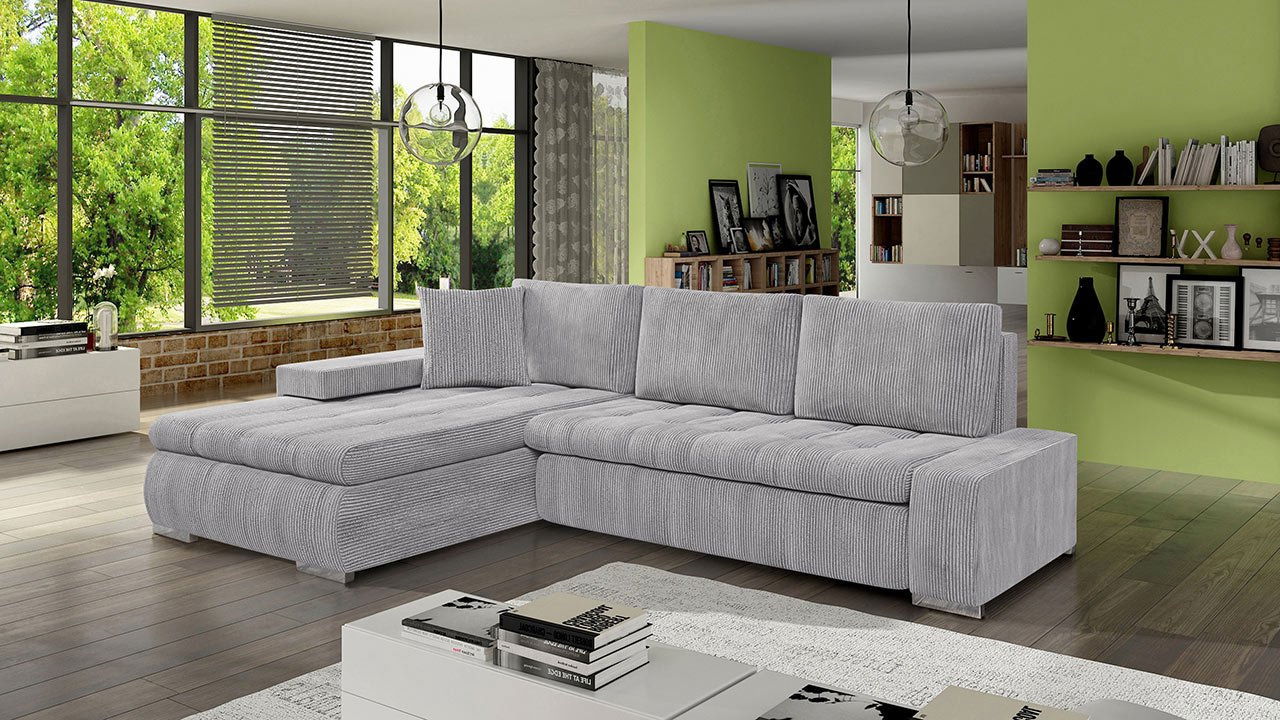 Sarokkanapé garnitúra Hesron (sötétzöld)