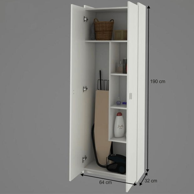 Dulap cu rafturi Nariel Typ 6 (Alb) *kiárusítás