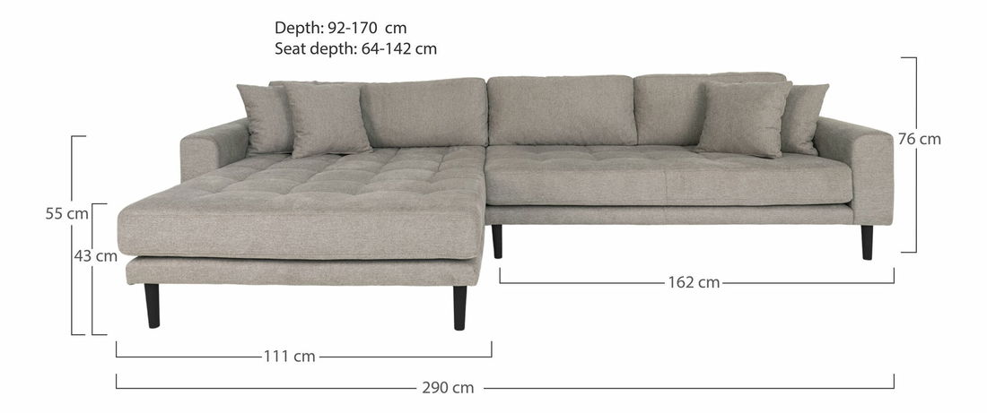 Rohová sedacia súprava (L) Lvaveriaora (kamenná)