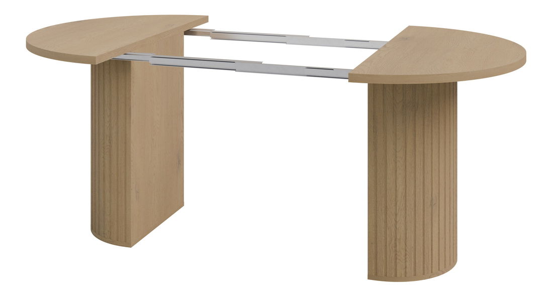 Rozkladací jedálenský stôl Ovalina (dub)