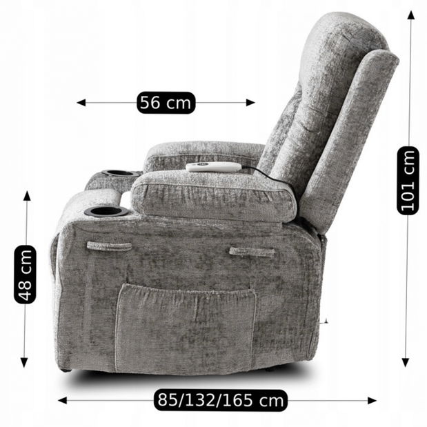 Masszázsfotel Banesto (szürke) 