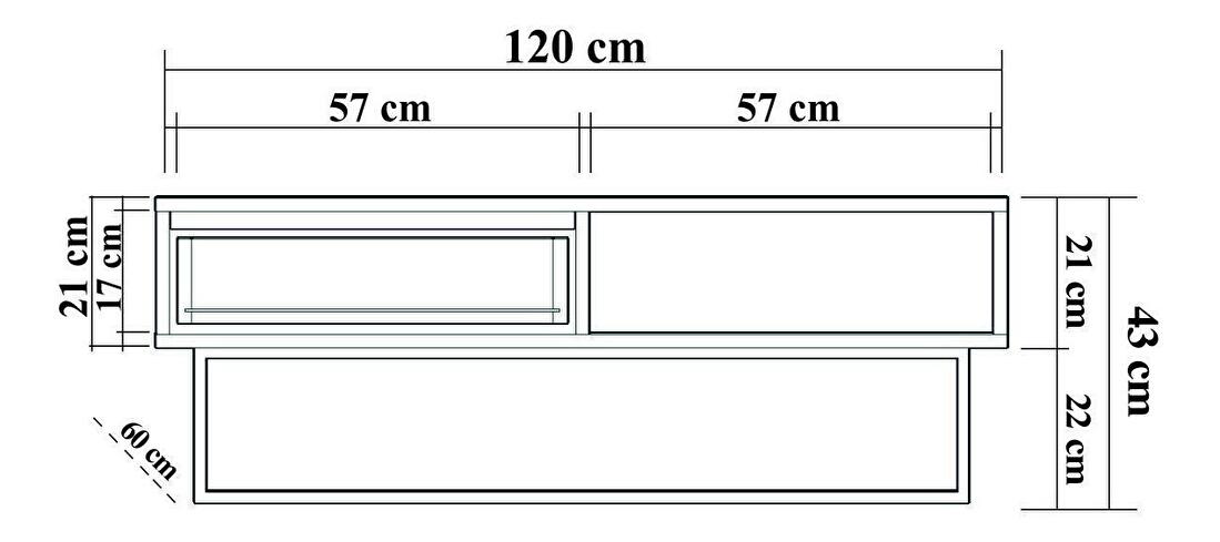 Obývacia stena Lexuna 21 (orech + čierna)