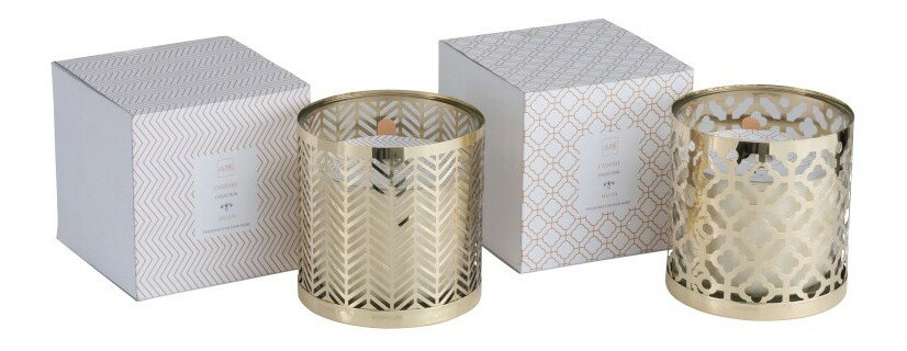 Sviečka Jolipa (12x12x12cm) (Zlatá) (2ks)
