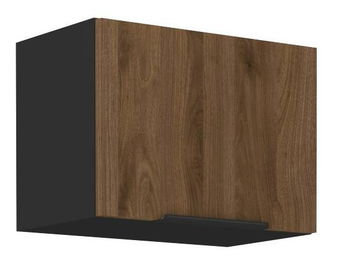Felső konyhaszekrény Manana 50 GU 36 1F (korpus: matt fekete + front: okapi dió)