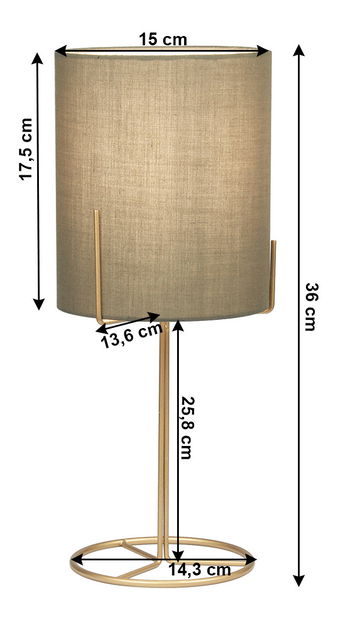 Asztali lámpa Anglem (barna)