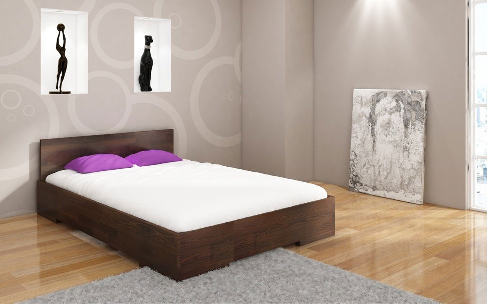 Manželská posteľ 180 cm Naturlig Kirsebaer High (borovica) (s roštom)