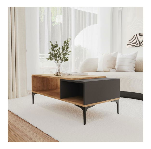 Dohányzóasztal Tarza K (tölgy + antracit)