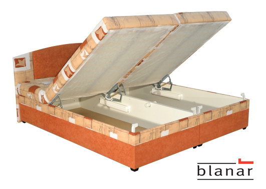 Manželská posteľ 180 cm Blanár Kappa (molino 690-40/microsuede 12) (s roštom a matracom)