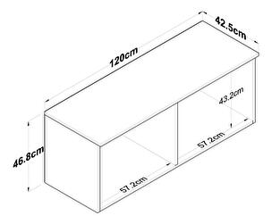 Dulap suspendat Dopibe 1 (Nuc + alb) 