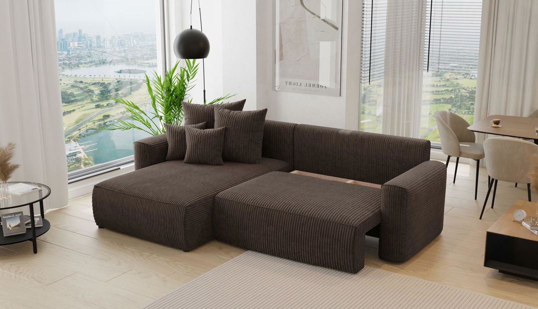 Kutna garnitura Baria (L) (čokolada)