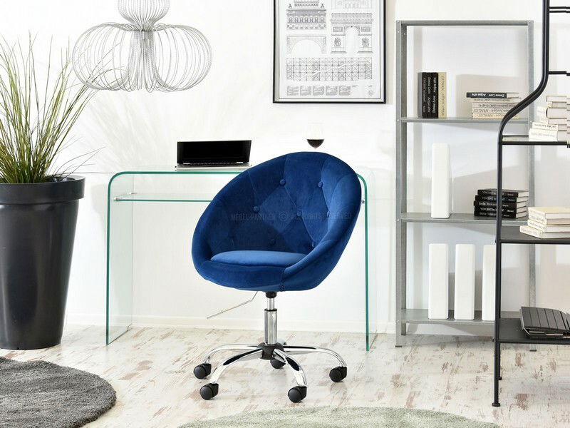 Fotoliu Lush 4 (albastru marin + crom)