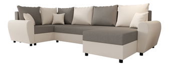 Colțar în formă de U Fleur Long (crem + Gri) (S)