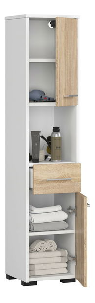 Fürdőszoba szekrény Farid Típus 3 (fehér + szonoma tölgy)