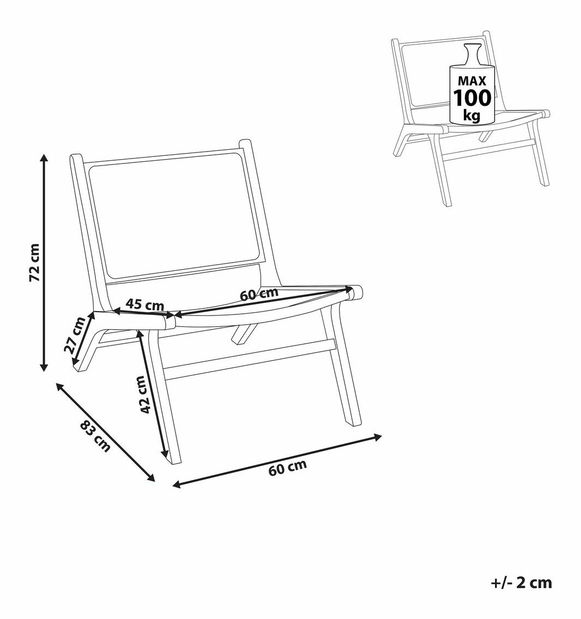 Scaun de grădină Midza (natural)