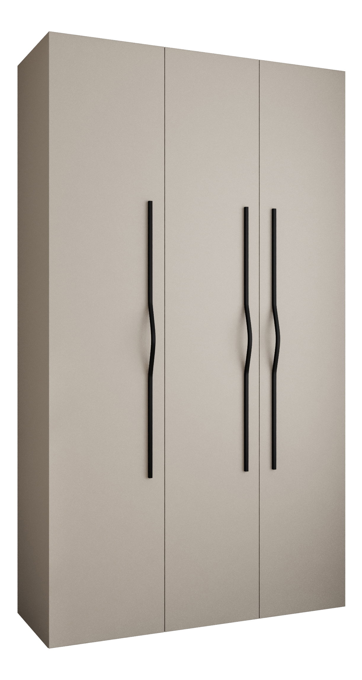 Ormar za garderobu 140 cm Carmela 50-2 (kašmir + crna)