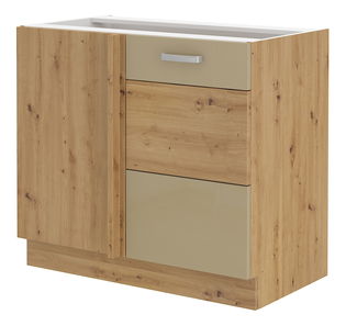 Donji kuhinjski ormarić Arryn 105 DN 1F BB (Hrast artisan + Sjaj cappucino)