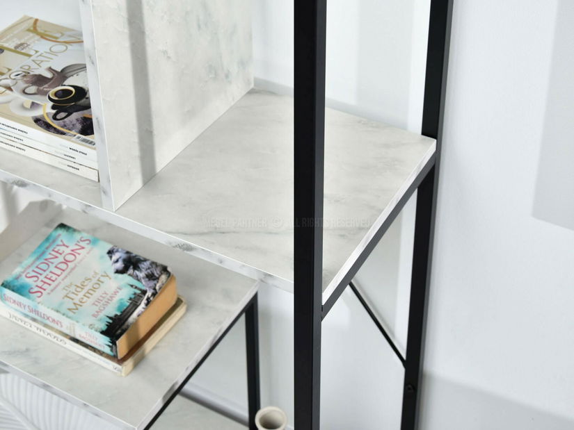 Regál Harp B (fehér márvány + fekete)