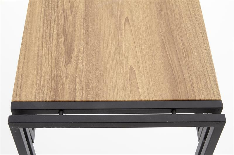 PC stolić Booker (prirodno drvo + crna)