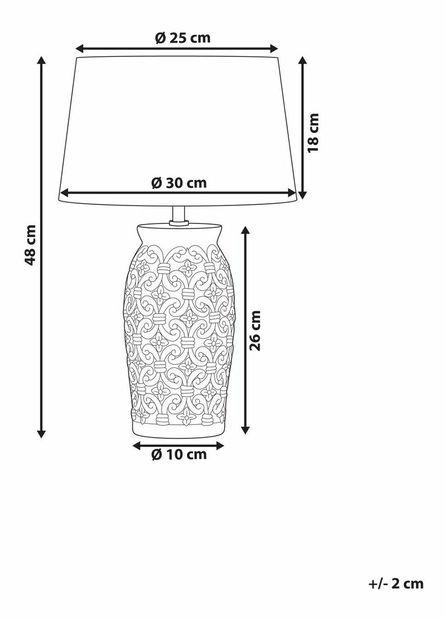 Stolná lampa Khoza (sivá)