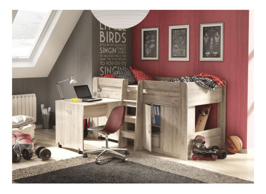 Detská kombinovaná posteľ 90 cm Flann (san remo)