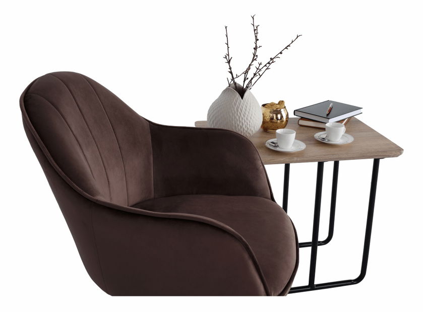 Uredska fotelja Euron New (smeđa + zlatna)