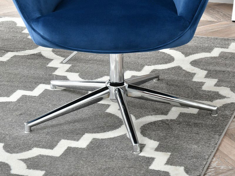 Fotoliu Truni (albastru marin + crom)