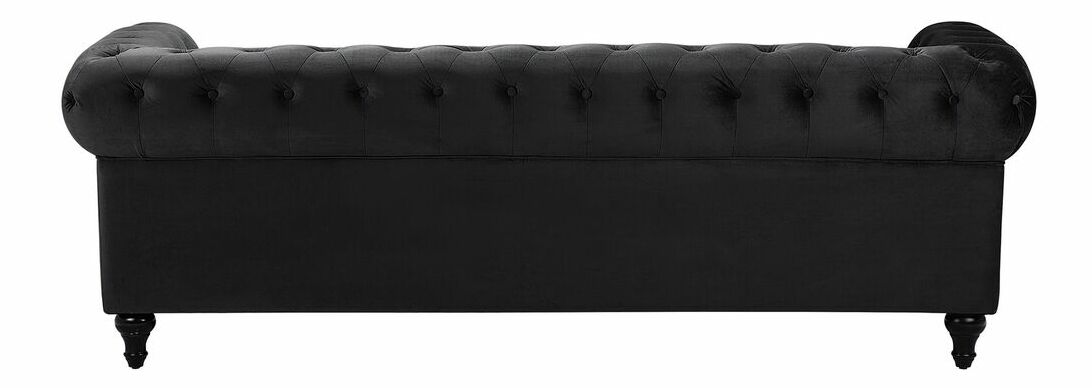 Háromszemélyes kanapé Chichester (szövet) (fekete)