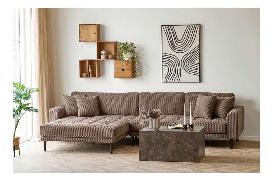 Rohová sedacia súprava (L) Lvaveriaora (hnedá)
