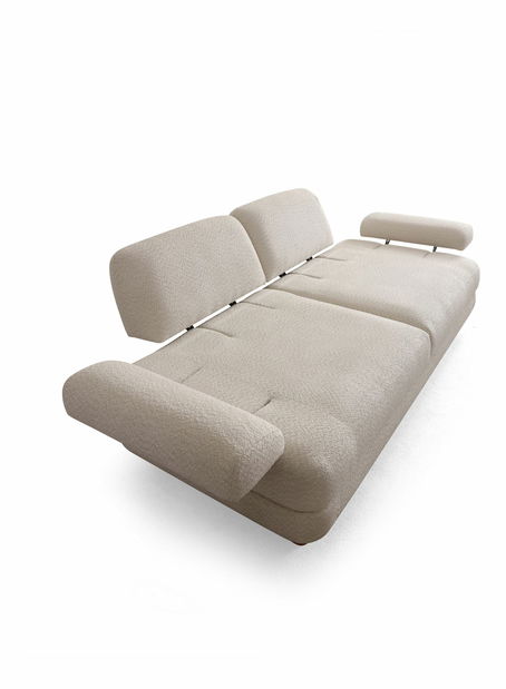 Rozkladacia pohovka Nicel (krémová) (s úl. priestorom)