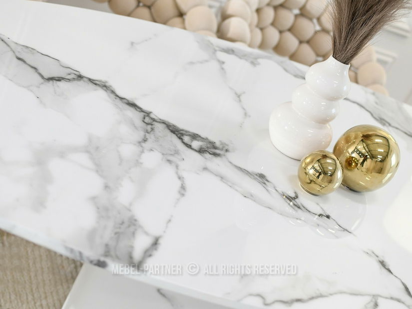 Masă de sufragerie Belka Stol (marmură albă)