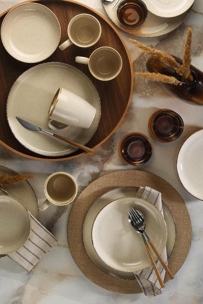 Jedálenská súprava (16 ks.) Moskva (krémová)