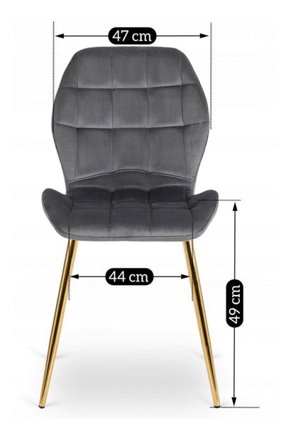 Étkezőszék Ligado (szürke + arany) 