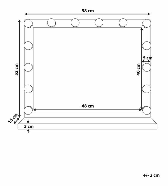 Ogledalo Baldo (bijela)