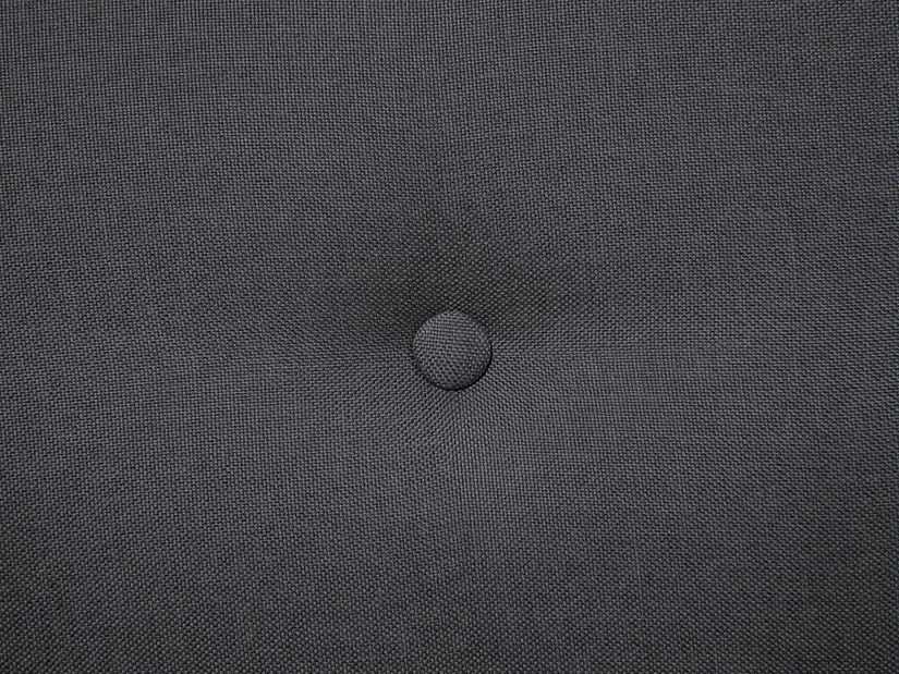 Franciaágy 180 cm SANTORI (ágyráccsal) (sötétszürke)