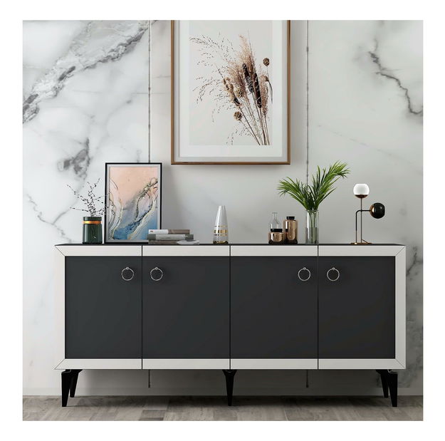 Szekrény Sotema 1 (antracit + fehér) 