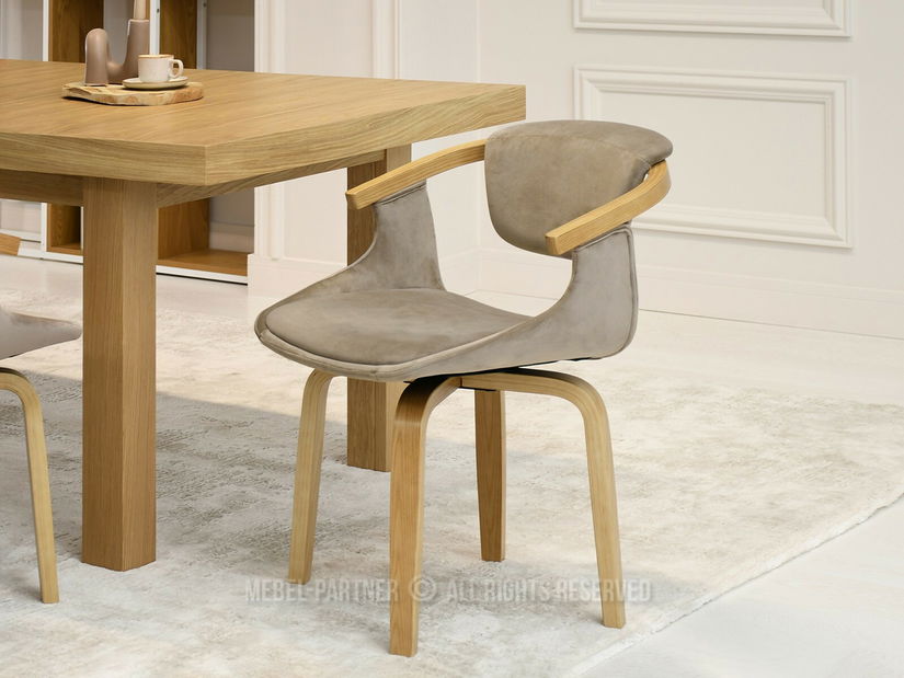 Scaun sufragerie Madres (bej + stejar)