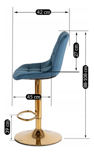 Bárszék Aportaban 1 (kék) 