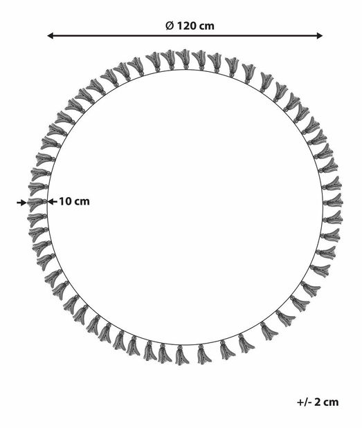 Koberec ⌀ 120 cm Samsu (béžová)