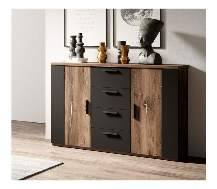 Komód Signat Typ 26 (fekete + flagstaff tölgy)