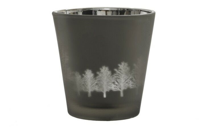 Svietnik Jolipa Na čajovú sviečku (7x7x7cm) (Sivá)