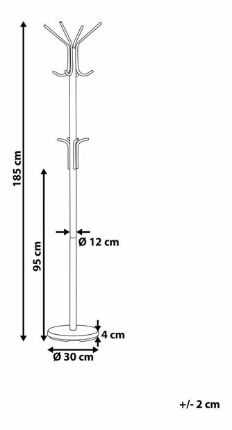 Akasztó Clarton (fekete)