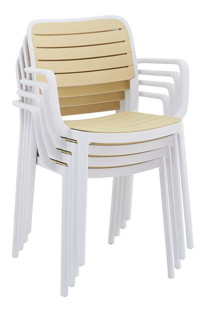 Vrtna stolica Kartos 2 (bijela + bež)