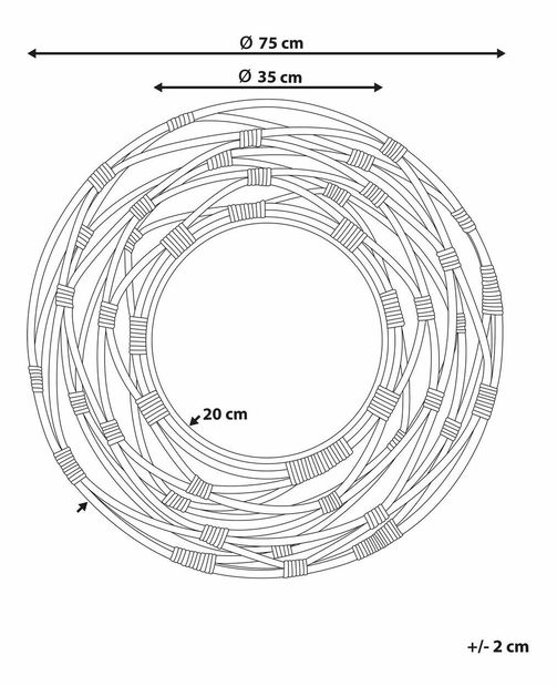 Fali tükör Baloo (barna)