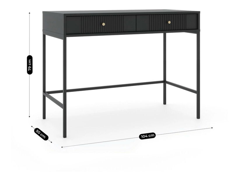 Konzolasztal Saliesen (fekete) 