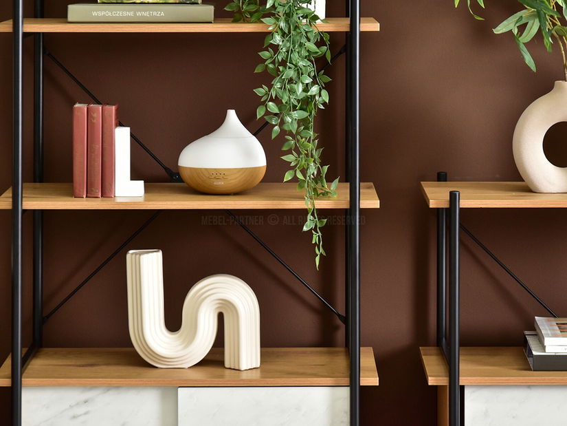 Raft Almasa A3 (marmură albă + negru)