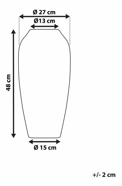 Váza LAVAL 48 cm (szürke)